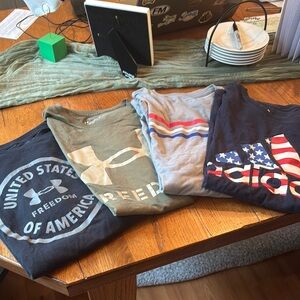 Under Armour Kids Freedom Graphic Tees - Blue, Gray, Green